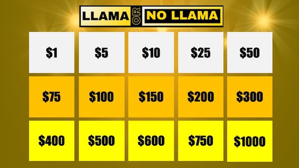 Llama or No Llama image number null